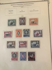 Collection Foreign On Cards Pages Mint Used All British Kenya Uganda N116 - Picture 1 of 4