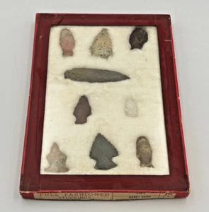 Lote de 11 puntos de artefactos de punta de flecha nativos americanos en exhibición hecha a mano #2 - Imagen 1 de 11