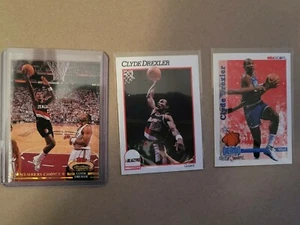 Clyde Drexler Card Collection 1992 Stadium Club and Hoops (3) cards - Picture 1 of 2
