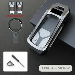 For Audi Q5 A4L A4 Q7 A7 RS TT-S Zinc Alloy Car Key Fob Case Cover Holder Chain - Picture 1 of 6