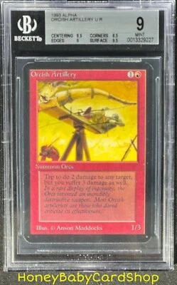 MTG Limited Edition Alpha 1993 Orcish Artillery BGS 9.0 MINT Old School 93/94 - Image 1 of 4