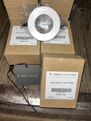 Tech Lighting EN3RLF-OW, Entra 3" Round Flangeless Flat Recessed Trim **NEW** - Image 1 of 3