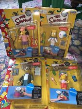 Set Of 4, The Simpsons WOS Playmates Interactive Figures Smithers Bart Otto Mil
