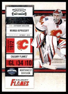 2010-11 Playoff Contenders Miikka Kiprusoff Calgary Flames #63