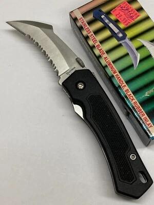 Cuchillo Plegable Negro con Combo Hoja Karambit, Interruptor de Pulgar, Clip de Bolsillo HC-875BK Foto 1 de 4