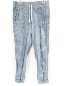 Athleta Womens 10 Cabo Linen Jogger Blue Chambray Pant - Picture 1 of 6
