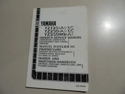 1990 Yamaha YZ 250 WR (A) YZ 125 250 (A) / LC (3SR) Werkstatt Handbuch - Bild 1 von 4