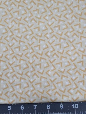 VENTA DE VENTA Tela de Algodón Benartex Lunares Geométricos Dorados Little Friends 2yd Foto 1 de 3