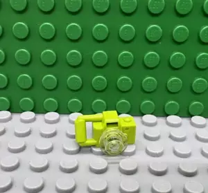 Lego mini figure 1 Lime Green Camera tool town city NEW - Picture 1 of 1