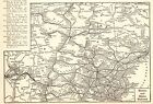 1928 Antique BOSTON and MAINE RAILROAD Map Black and White Gallery Wall 8901