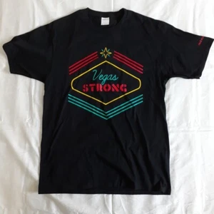 Used Black T-Shirt Size Medium Las Vegas Strong Red Rock Casino Promotional LQQK - Picture 1 of 10