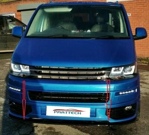 VW T5 T5.1 SPORTLINE ABS FRONT BUMPER SPLITTER LIP LOWER SPLITTER 2010 2015 - Picture 1 of 7