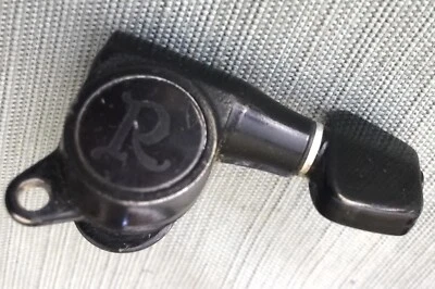 Vtg B.C Rich Stealth Electric Guitar Original "Rich" Logo Black Tuner Tuning Peg - Image 1 of 4