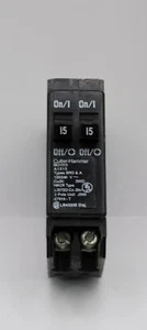 INTERRUPTOR DE CIRCUITO TÁNDEM USADO EATON CUTLER-HAMMER BD1515 15AMP 2 POLOS - Imagen 1 de 3
