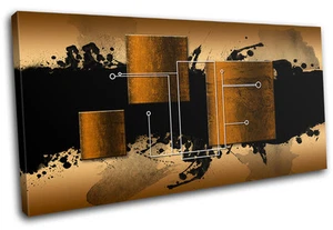 Abstract Pattern Paint Look  Collage CANVAS WALL ART Picture Print VA - Picture 1 of 1