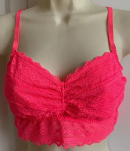 Victoria Secret PINK Lace Bralette, Hot Pink-Size L - Imagen 1 de 7