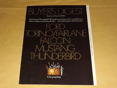 VINTAGE 1969 FORD TORINO FAIRLANE FALCON MUSTANG BUYERS DIGEST OF NEW CAR FACTS - Image 1 of 4