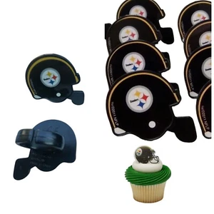21 Pittsburgh Steelers Cupcake Ringe Topper Party Dekoration Gastgeschenke NFL schwarz - Bild 1 von 7