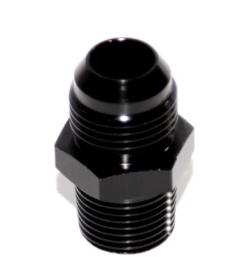 Adaptador de montaje de aluminio recto de rosca macho NPT negro 10AN AN-10 a 1/2" Foto 1 de 4