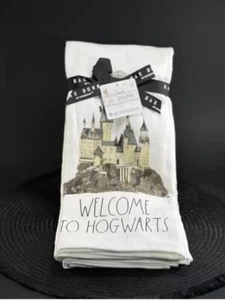 Rae Dunn Hogwarts Castle Harry Potter Kitchen Towels NWT - Picture 1 of 1