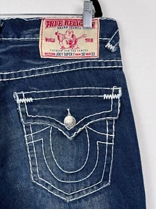 True Religion - Size 36 - Men's "Joey Super T" Bootcut Blue Cotton Denim Jeans - Picture 1 of 14