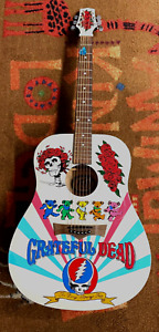 Peavey  Acoustic Guitar ALL over HAND PAINTED GRATEFUL DEAD Guitar AWESOME !