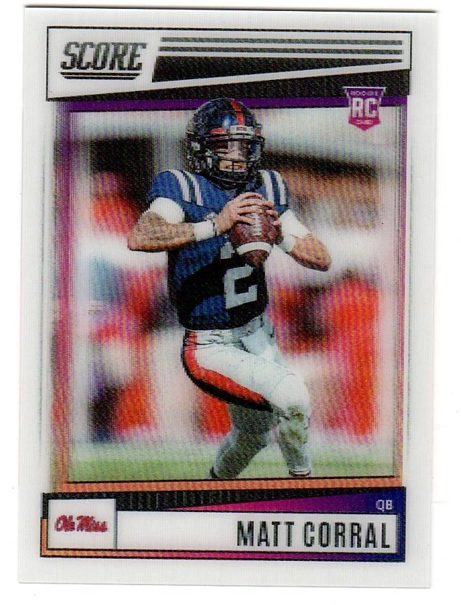 Matt Corral 2022 Score Base Dynamics 3D Rookie Parallel Card Case Hit SSP RC 302 - Image 1 of 2