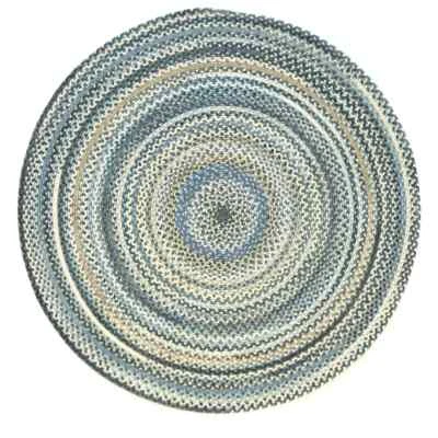 Capel Rugs Blue Ridge River Rock Wool Country Home Braided Round Area Rug - Image 1 of 4