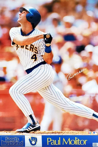 PAUL MOLITOR Milwaukee Brewers 1988 Sports Illustrated SI Marketcom 23x35 POSTER Cover