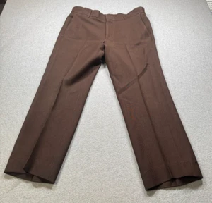 VTG Levi's Mens Action Slacks 32x27 Brown - Picture 1 of 7