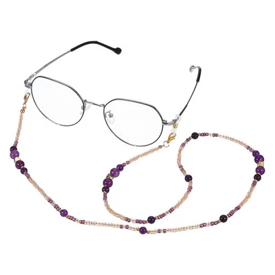 Amethyst Crystal Glasses Chain Lanyard - Imagen 1 de 4