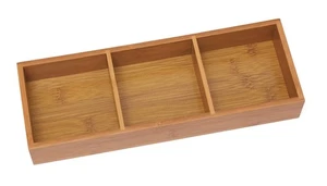 Lipper Intl 823 Bamboo 3-Compartment Organizer Tray, 11 5/8" x 4 1/8" x 1 3/4" - Picture 1 of 1