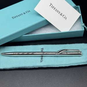 Tiffany & Co. Sterling Silver T-Clip Ballpoint Pen with Box & Pouch - Picture 1 of 5