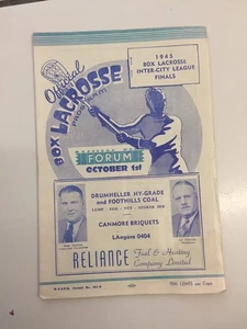 1945  lacrosse box inter city league cup final programme Burrard v Adanacs - Picture 1 of 2