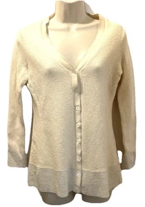 Vintage Brooks Brothers cardigan sweater Italian merino wool metallic 24-327-1 - Picture 1 of 8