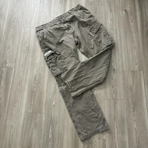 Vintage JNCO Pants Mens 38 Beige Cargo American Tradition Y2K 38x32 Ripped - Picture 1 of 12