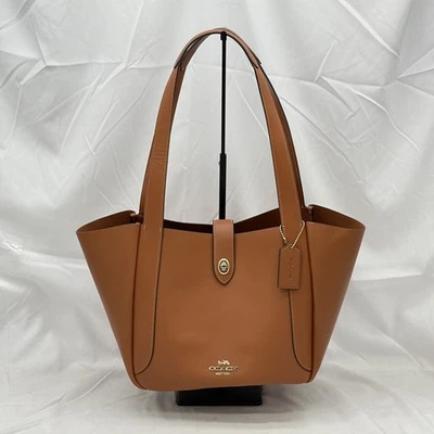 Coach Womens Hadley Turnlock Tote Bag Smooth Leather CBH00 Tan Pre-Owned - Image 1 of 4
