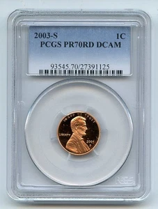 2003 S 1C Lincoln Cent PCGS PR70DCAM - Picture 1 of 1