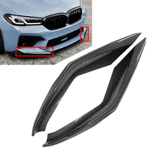Front Side Corner Spoiler For BMW 5 Series M5 F90 LCI 2021-2024 Carbon Look - Bild 1 von 8