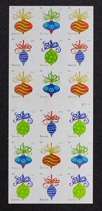 US 2011 #4582b Christmas Holiday Baubles Complete ATM booklet of 18 Mint NH - Picture 1 of 1