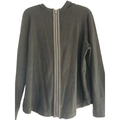 Chicos Adornado Cremallera Sudadera con Capucha Suéter Chaqueta Mezcla Cachemira 3 XL Para Mujer Foto 1 de 4