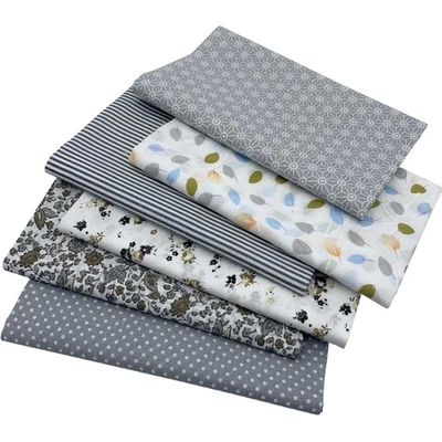 Hochwertiger 50x80 cm Baumwollstoff 6 Stück –  für Dekoration und Quilten - Bild 1 von 4