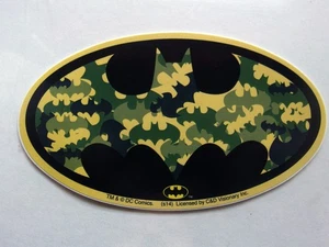 Batman Camo Bat Logo Sticker π¦ DC Comics C&D Visionary 5"x2.875" Oval Decal - Picture 1 of 3
