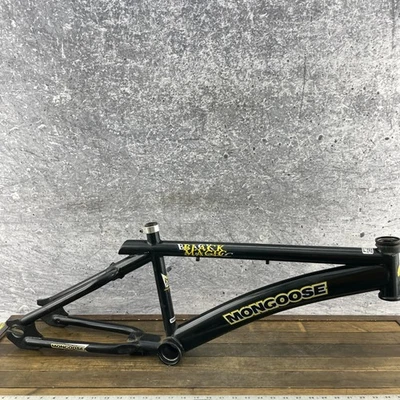 Vintage Mongoose Black Magic BMX Frame 20 inch Steel Black Mid School Freestyle - Image 1 of 4