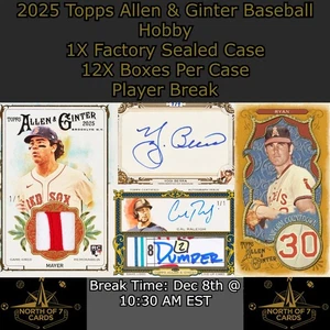 a Boogie wit da Hoodie 2025 Topps Allen & Ginter Baseball Hobby 1X Case BREAK #3 - Bild 1 von 3