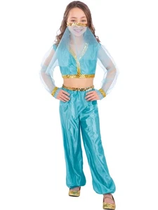 Arabian Princess Costume Kids Halloween Fancy Dress Disney Princess 7-9 - Picture 1 of 4