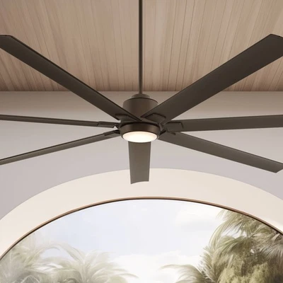 84" Casa Vieja Airbender Emperial Bronze LED Ceiling Fan with Remote - Image 1 of 4