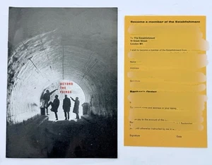 Original Beyond the Fringe Cast Programme & The Establishment Membership Form - Picture 1 of 13