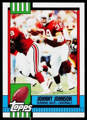 Johnny Johnson, 1990 Topps Traded, #104T, Phoenix Cardinals, RC - Image 1 of 2
