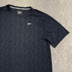 Reebok Speedwick T Shirt Mens Size Large Black Camo Short Sleeve Training - Picture 1 of 13